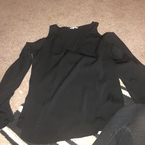 Cold shoulder black shirt